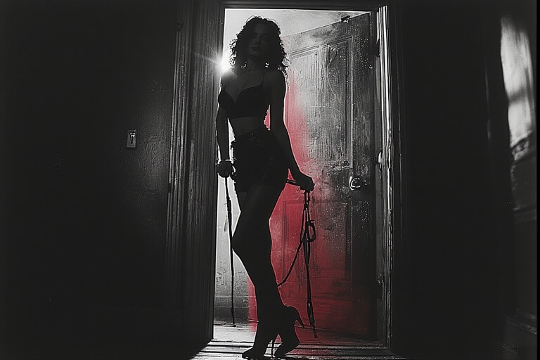 Dominant figure in shadow representing power and mystery